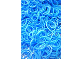 Set 600 unidades Gomitas Para Rainbow Loom - Azul Océano